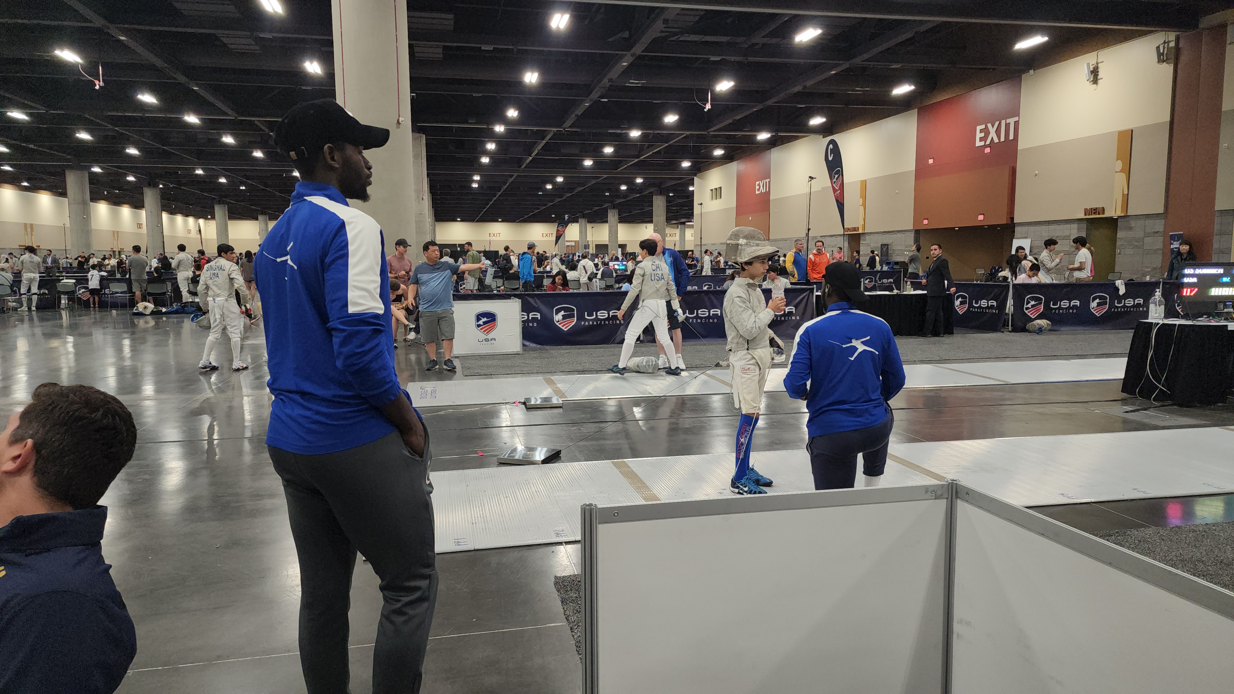 Benjamin Gurewich competing in men’s sabre